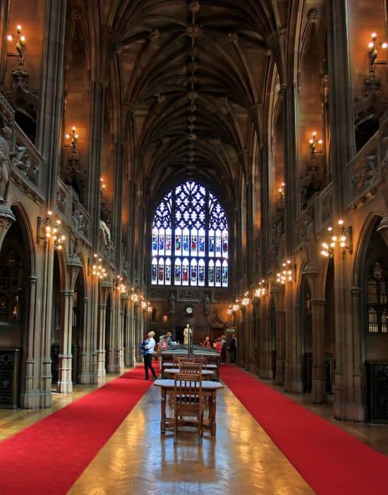 The Hall Way in the John Rylands Museum in Manchester