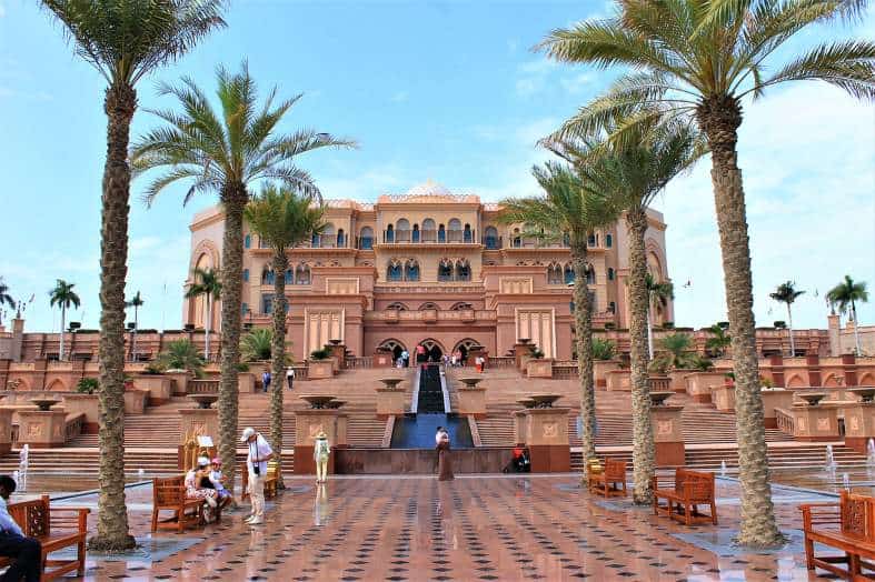 People enjoying the facilities at the emirates palace.