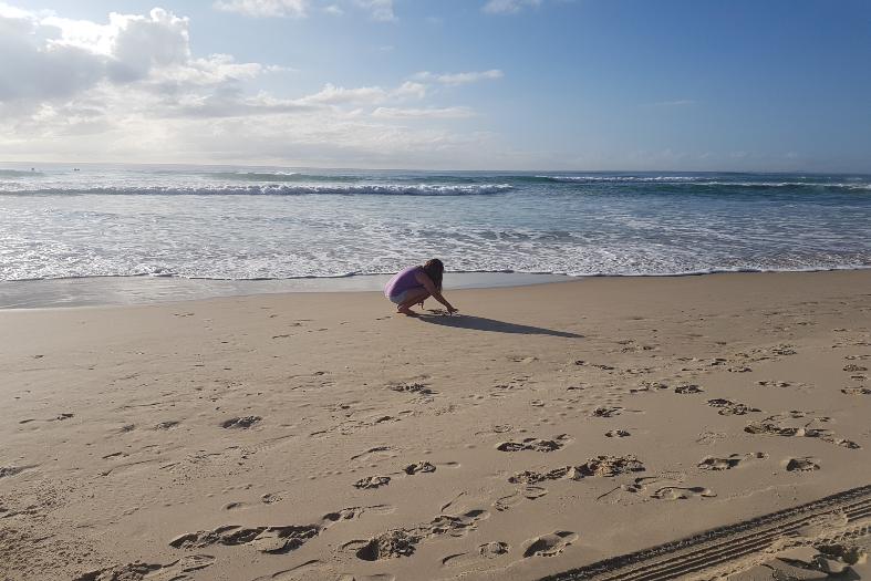 hanging out on the beach at the Gold Coast