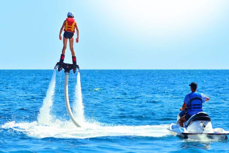 flyboarding above the waters of Surfers Paradise