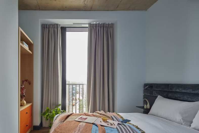 a bedroom with a view in dublin