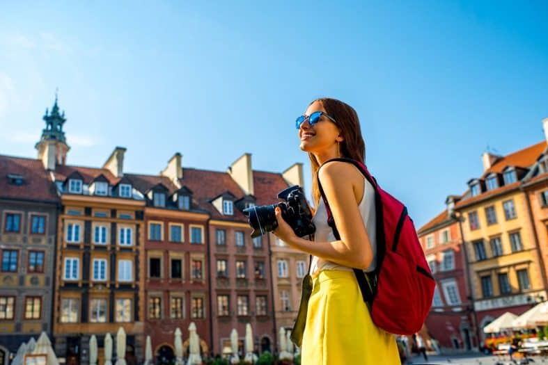 A girl on a Warsaw 1 day itinerary