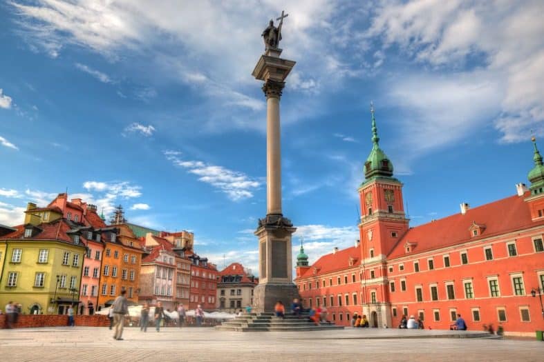 Warsaw Castle in the old town