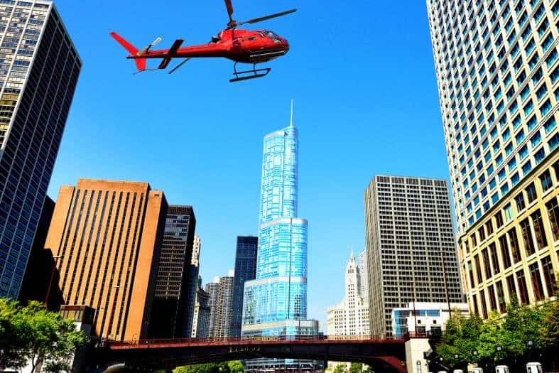 teenage activities in Chicago seeing the city in a helicopter