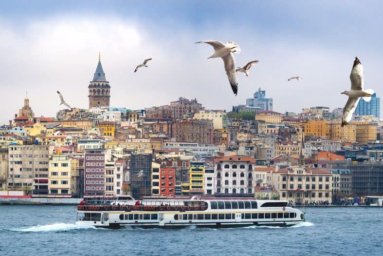 a boat on the Bosphorus