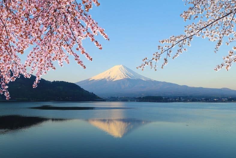 view of majestic Mount Fuji symbolizing Japan's natural beauty and tranquility