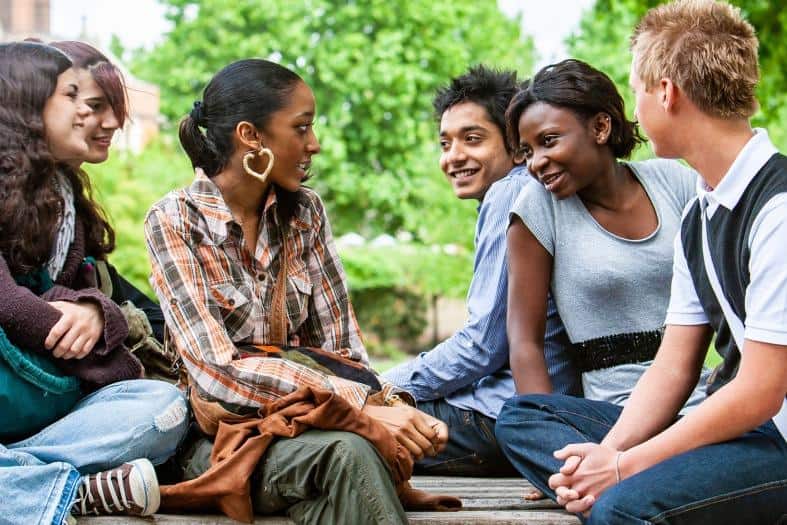 teenagers hanging out in Hyde Park London