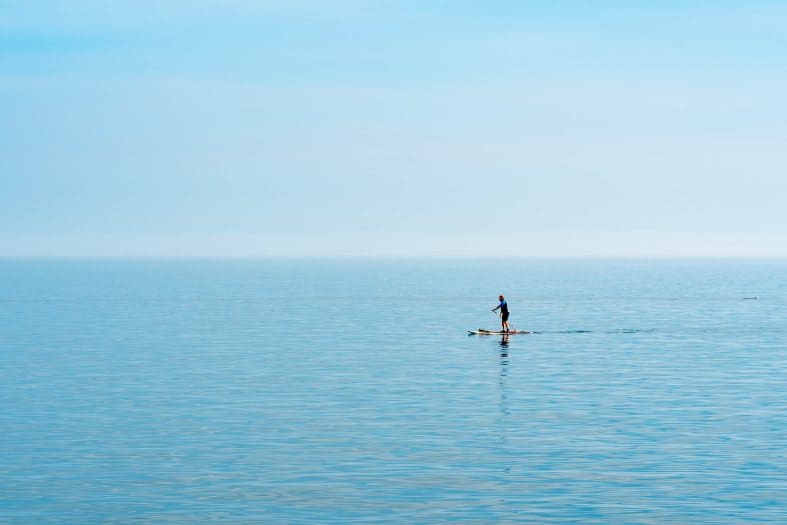 sand up paddleboarding on lake Ontario