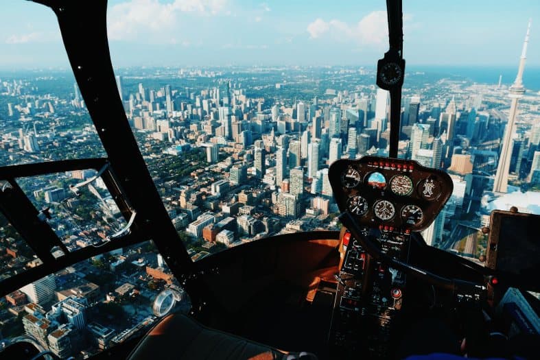 a helicopter ride in Toronto