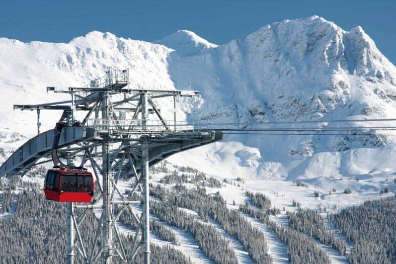 taking a gondola to Whistler