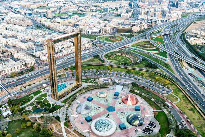 Dubai Frame from above.