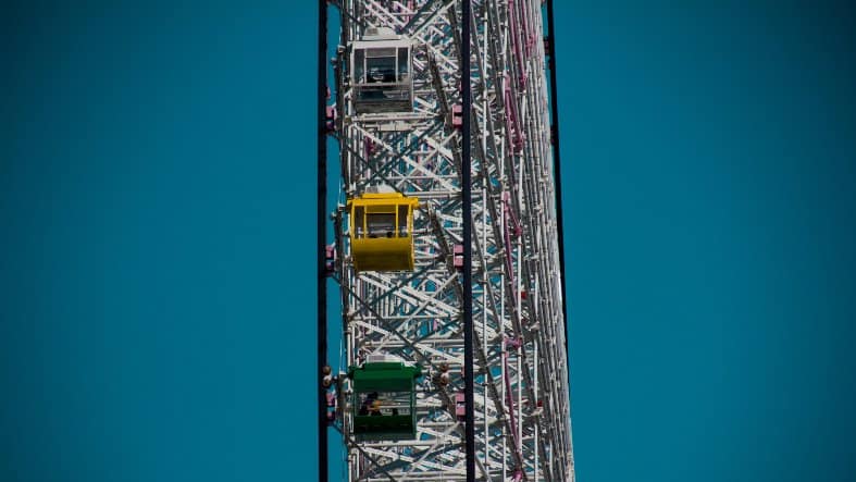 a ferris wheel in osaka