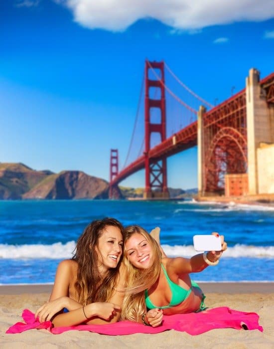 teens in San Francisco enjoying the sun