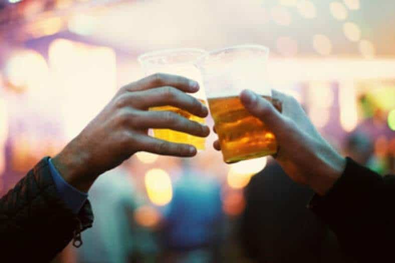 cheers to a beer in summer in Poland
