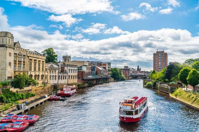 scenic view of a boat cruise along the River in York