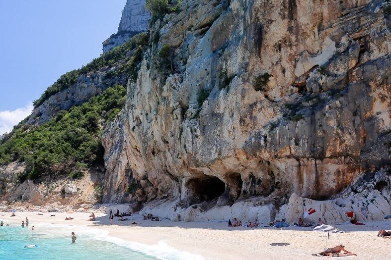 A white sand beach in sardinia Italy
