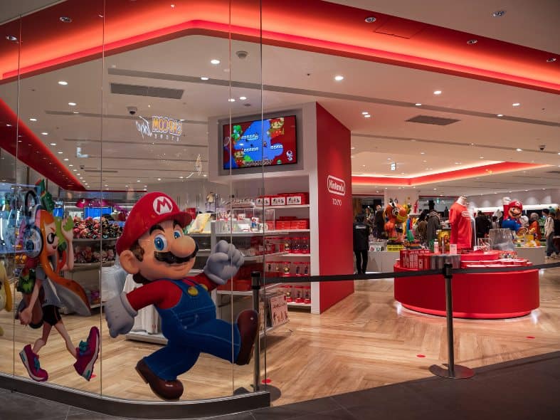 Super Mario at a store