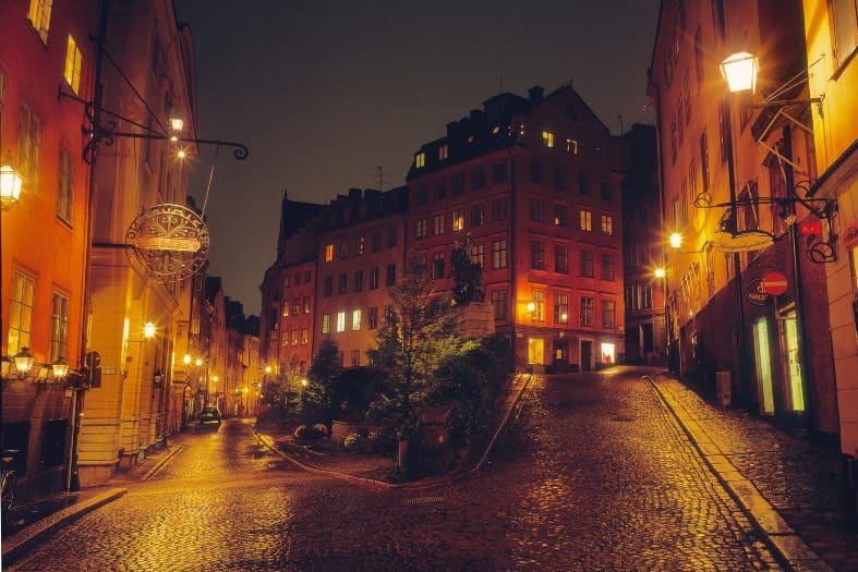 night view of Old Stockholm which teenagers in Stockholm will love