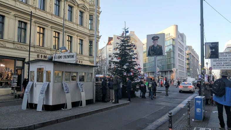 The Check Point Charlie both the separated east and weat berlin