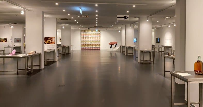 The inside of the disgusting food museum in Berlin