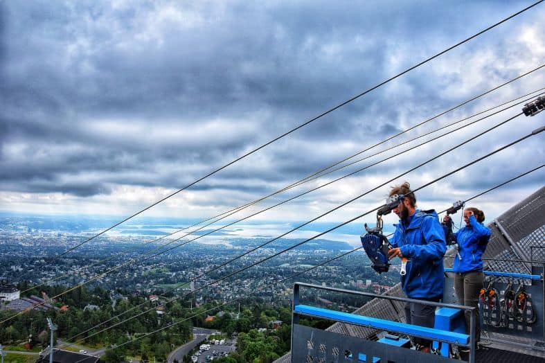 Kollensvevet zipline in Oslo