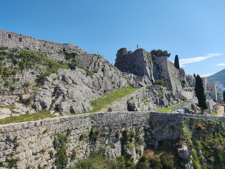 Split Klis Fortress overlooking the cityscape