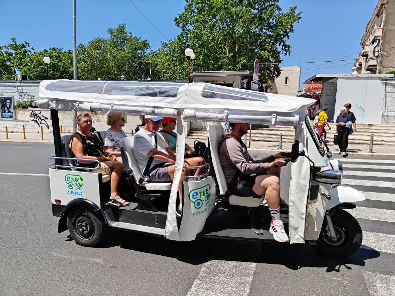 Colorful tuk-tuk in Split, Croatia