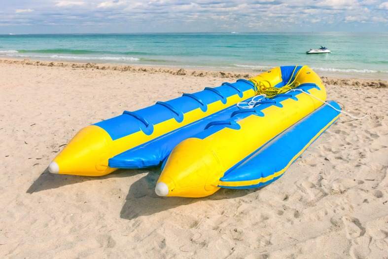Riding the Waves of Fun with banana boat with teenagers in Miami