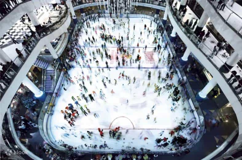 Ice skating rink in the city centre of Kuala Lumpur
