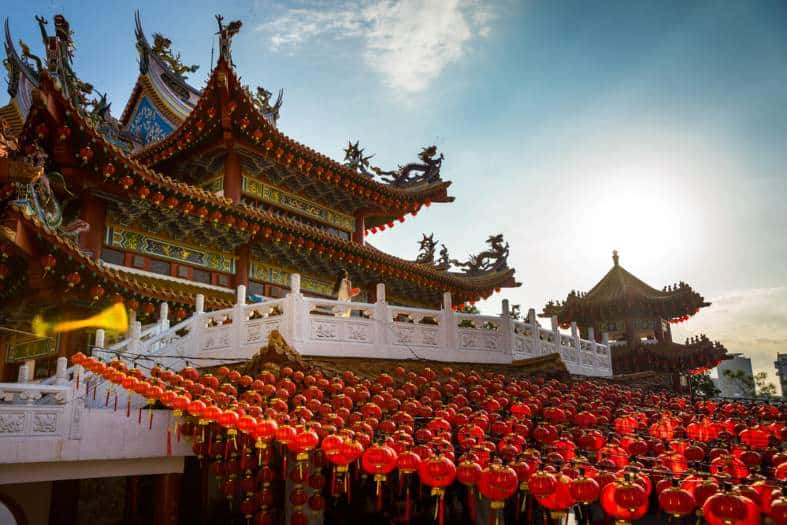 A temple in an asian style in Kuala Lumpur