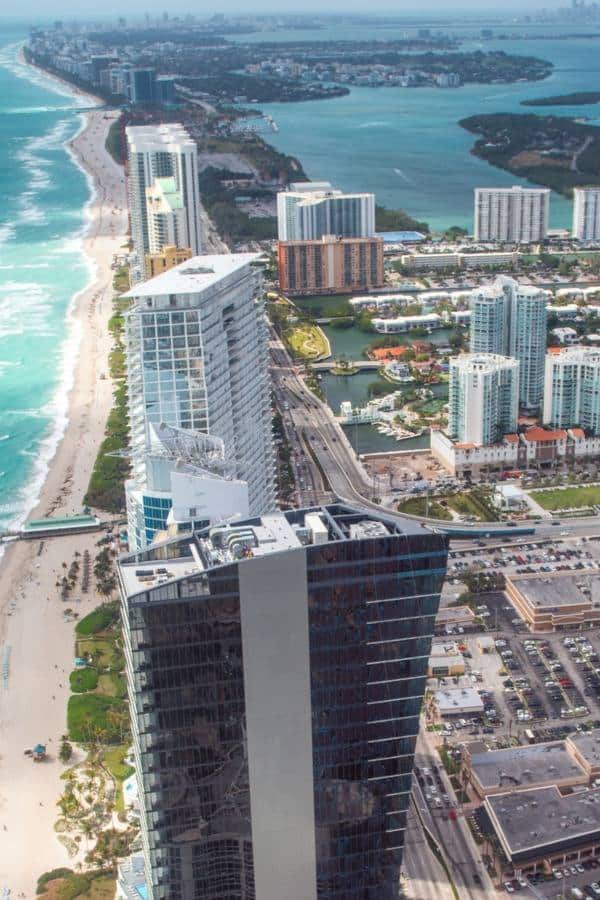 Stormy clouds approaching Miami Beach