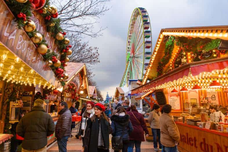 christmas sttall in the Tileries gardens in Paris