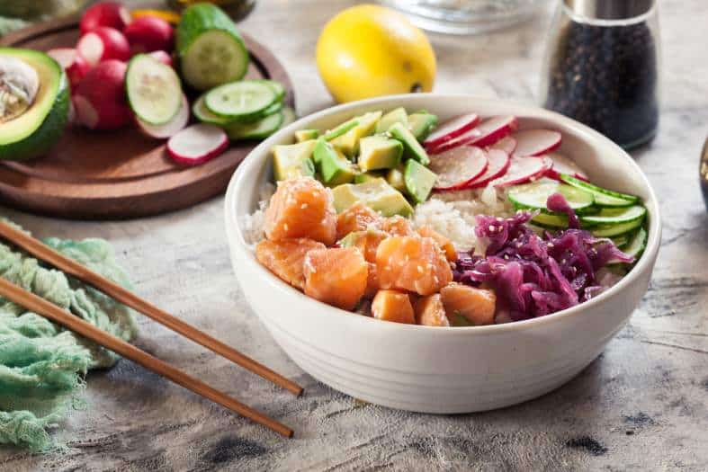 Poke a dish found in Hawaii