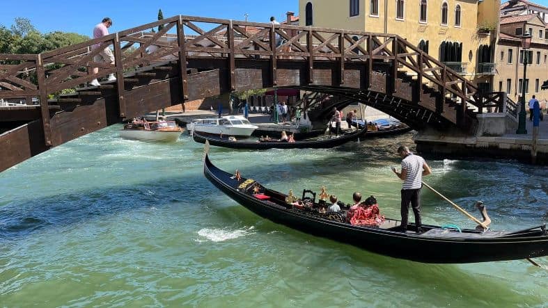 a gondola ride through the canals of Venice