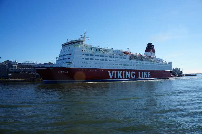 a Viking Ferry in the port of Helsinki