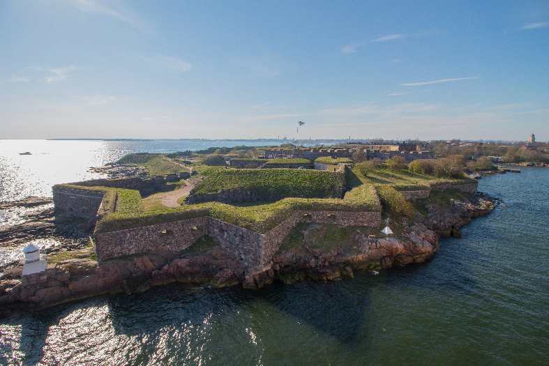 UNESCO world heritage fortification in the water near Helsinki