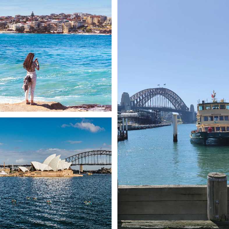 a collage of 3 Sydney pictures