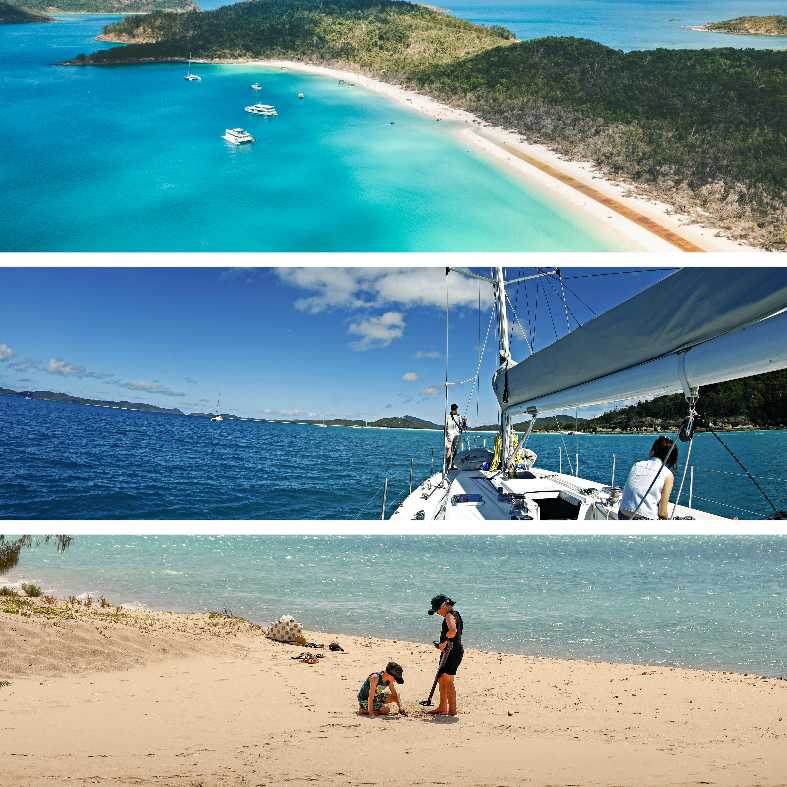 Whutsundays In Queensland Australia collage of beach pics