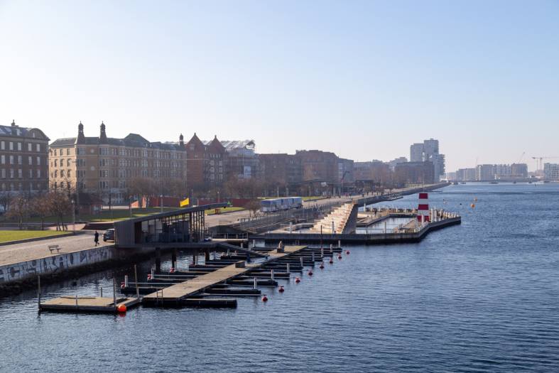 The public swimming area in Copenhagen at Brygge Harbour Baths