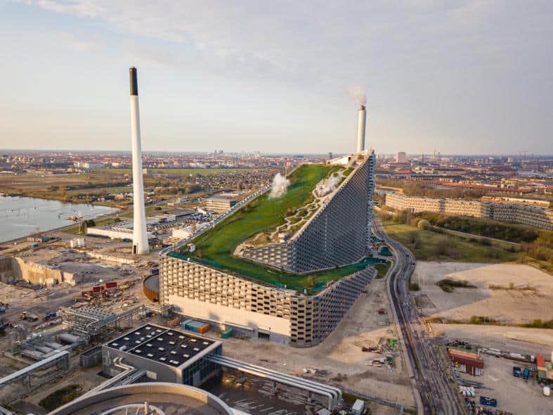 An artificial hill in Copenhagen made for skiing