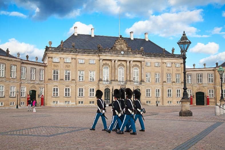 The changing of the Royal Guard in Copenhagen