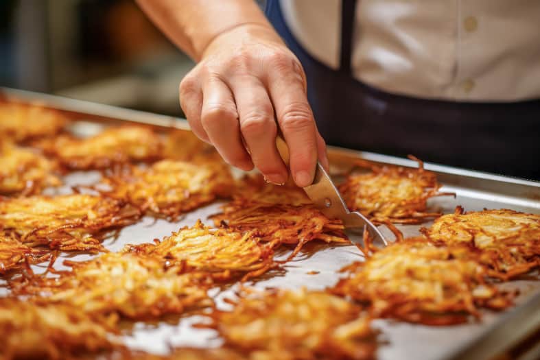 a fried potato pancake Rosti that is popular in Luxembourg