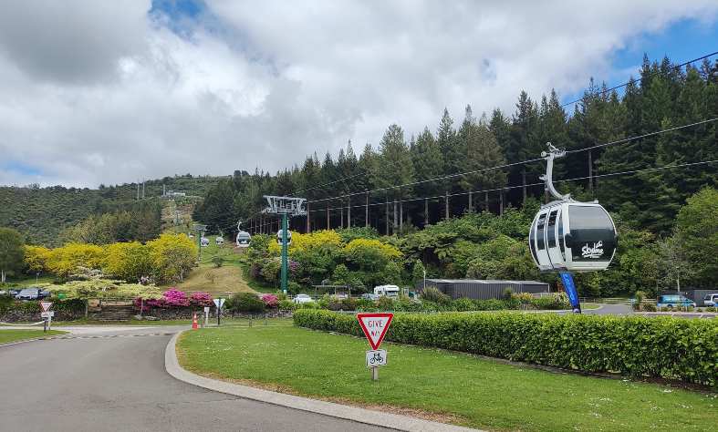The cable car in Rotorua