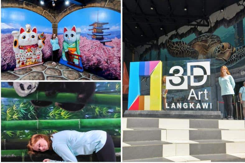 a teenager enjoying at Lagkawi 3D Museum