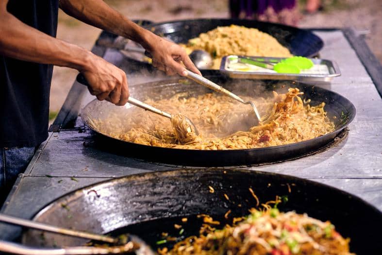 Asian street food stalls in Langkawi, Malaysia