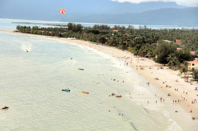 Pantai Cenang, a stunning beach in Langkawi, Malaysia.