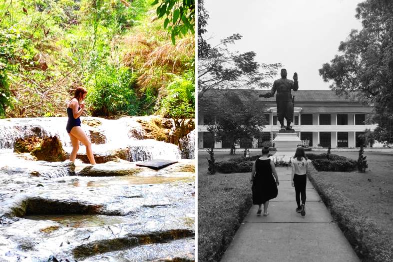 waterfalls and cultural sites in Luang Prabang