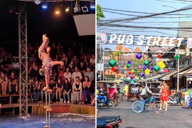 photos of siem Reap phare circus and pub street