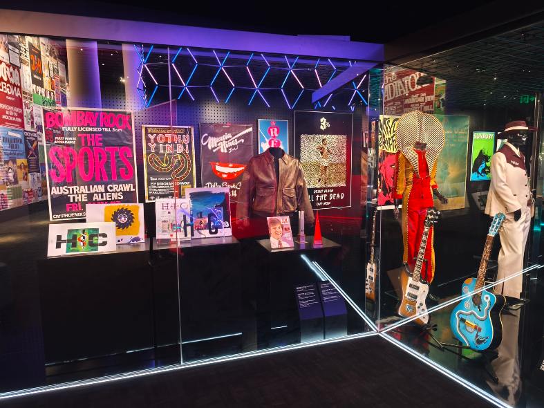 Costumes and music posters at the Australian Music vault