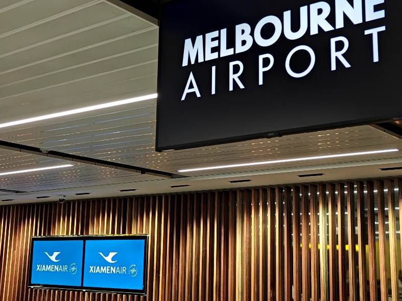 the arrivals area t Melbourne Airport